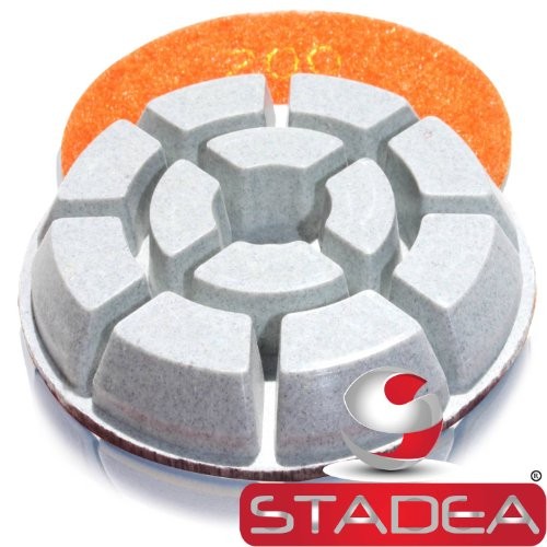 floor polishing pads for concrete stone by – Grit 3000 Pack of 1