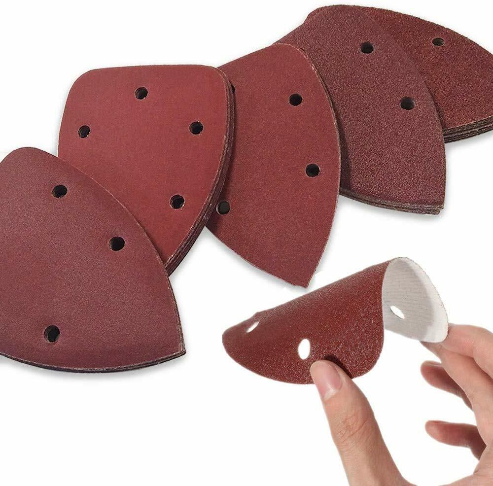 84PCS 40 60 80 120 180 240 320 Grit Mouse Detail Sander Sandpaper Sanding Pads