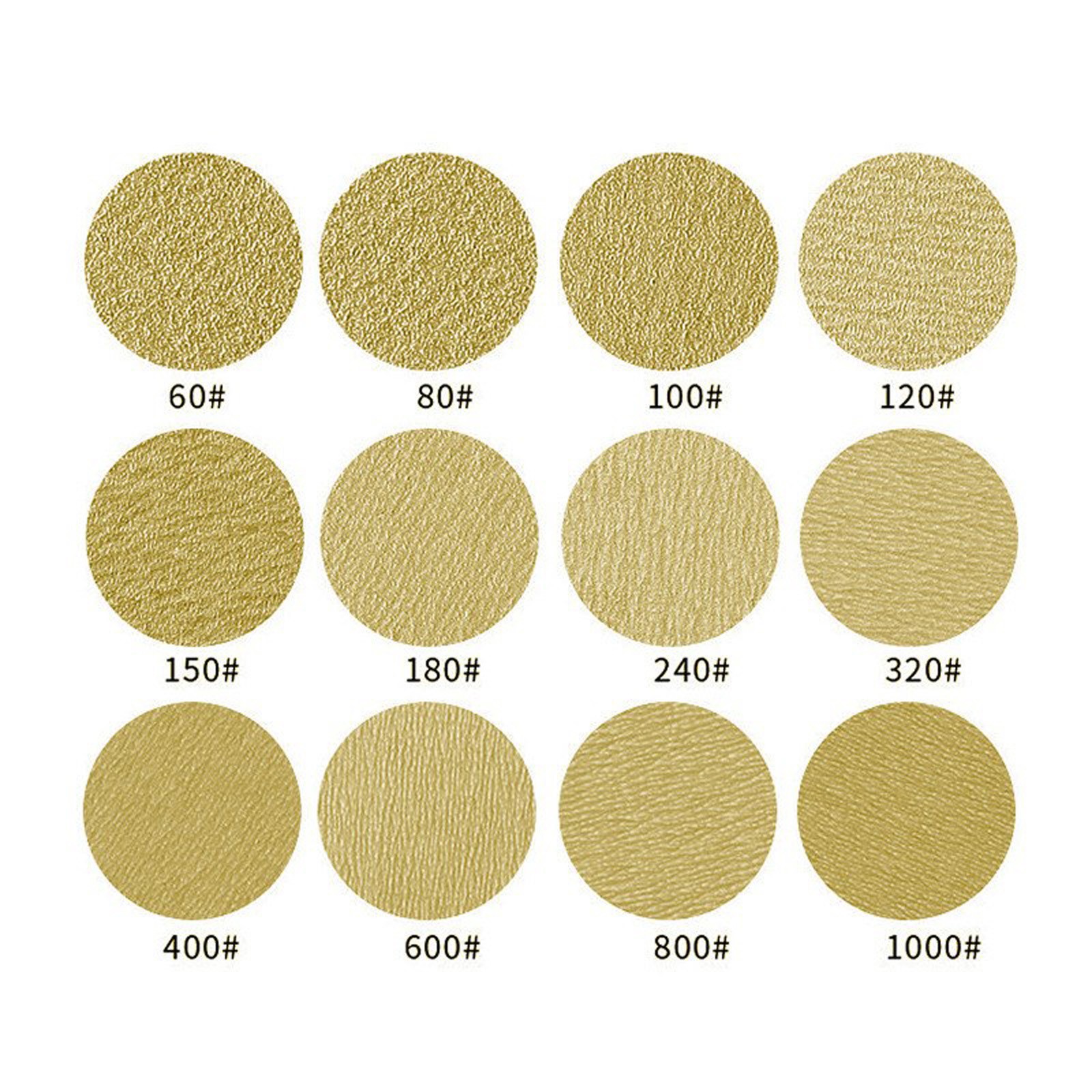 9 Inch 225mm Sanding Discs 40-1000 Grit Hook Loop Sandpaper Yellow Dry Grinding