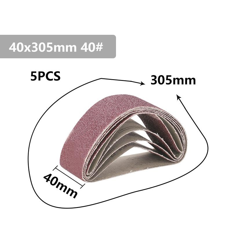 Cmcp 5pcs 40x305mm Abrasive Sanding Belts for Polishing Machine Metal Woodworkin