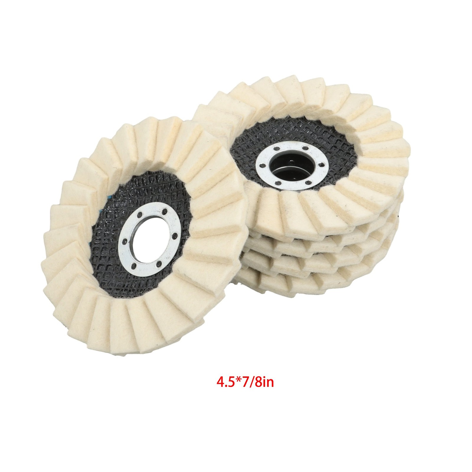 8 Pcs Wool Polishing Wheel Disc Set 4.5 x 7/8″ Buffing Wheel & Buffing Compound