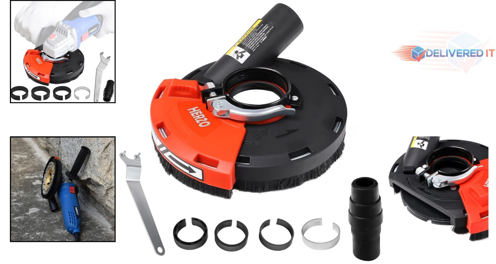 Dust Shroud for 4.5/5 Inch Angle Grinder Surface Grinding Dust Collection