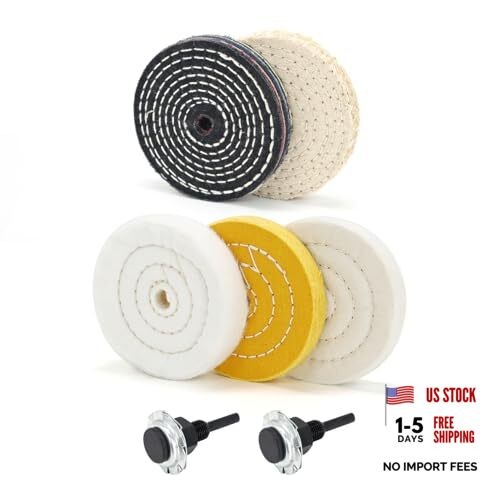 4″ Buffing Polishing Wheels Soft(30Ply)/ Fine(50Ply)/ 4 inch Multi 7pcs