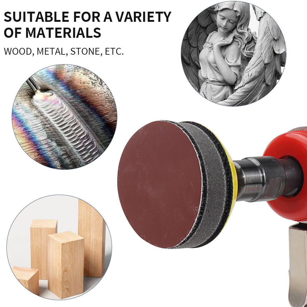240Pc 2inch Hook Loop Sanding Discs 80-1000 Grit for Drill Wet Dry Sandpaper Pad