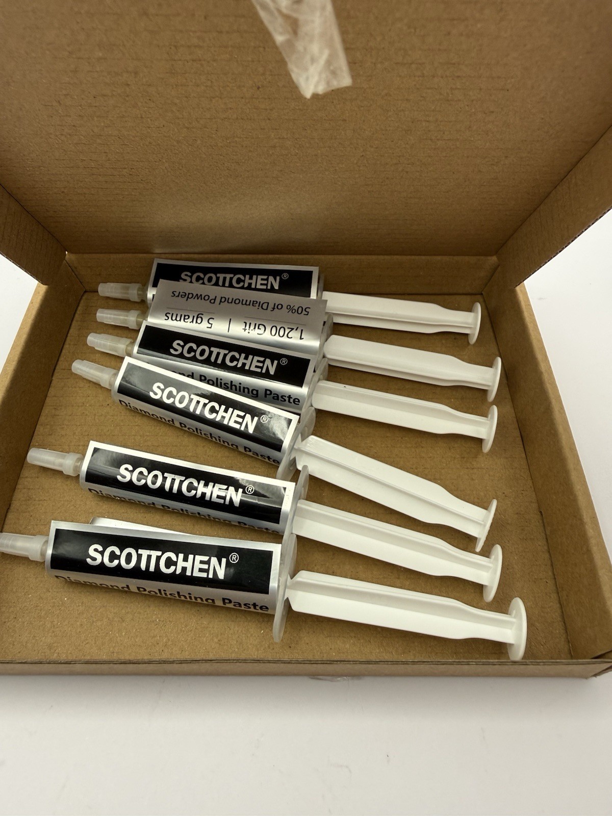 SCOTCHEN Diamond Polishing Paste Syringe set – variety of sizes