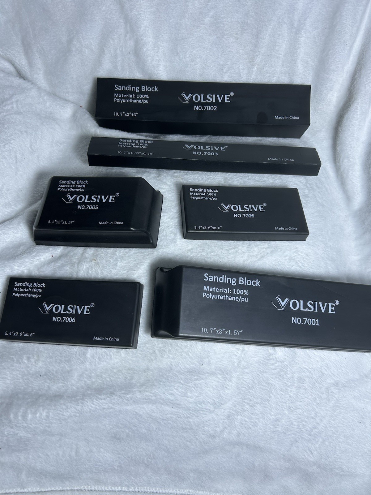 VOLSIVE 6pcs Hand Sanding Block Set for Auto Paint Body Work Grinding Polishing