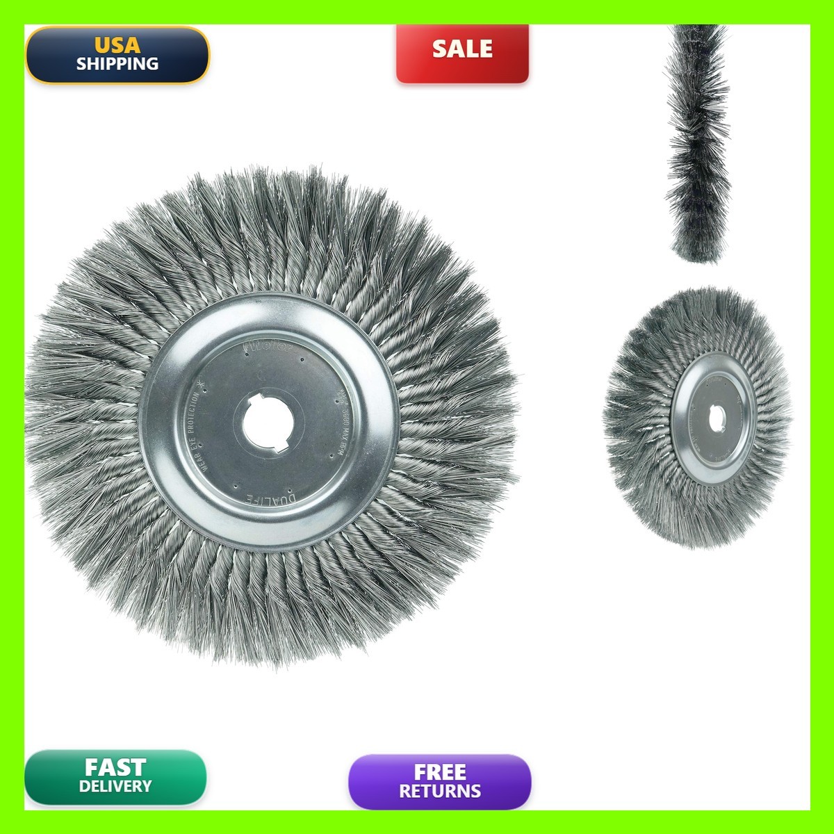 Weiler 08209 12″ Twist Knot Wire Wheel .014″ Steel 1-1/4″ Arbor