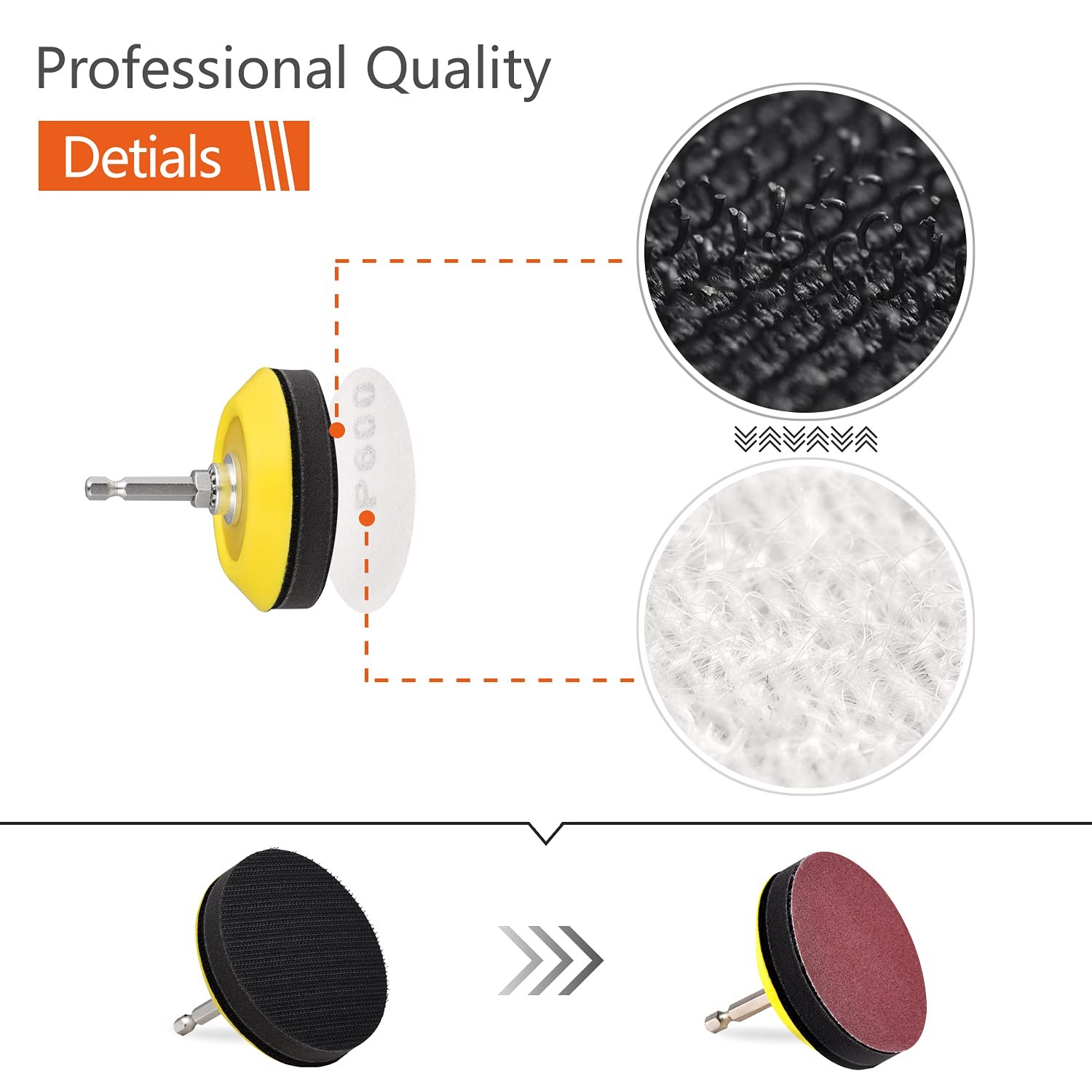 Sanding Discs Pad with 2Pcs Sanding Sponge Buffing Blocks Variety Kit