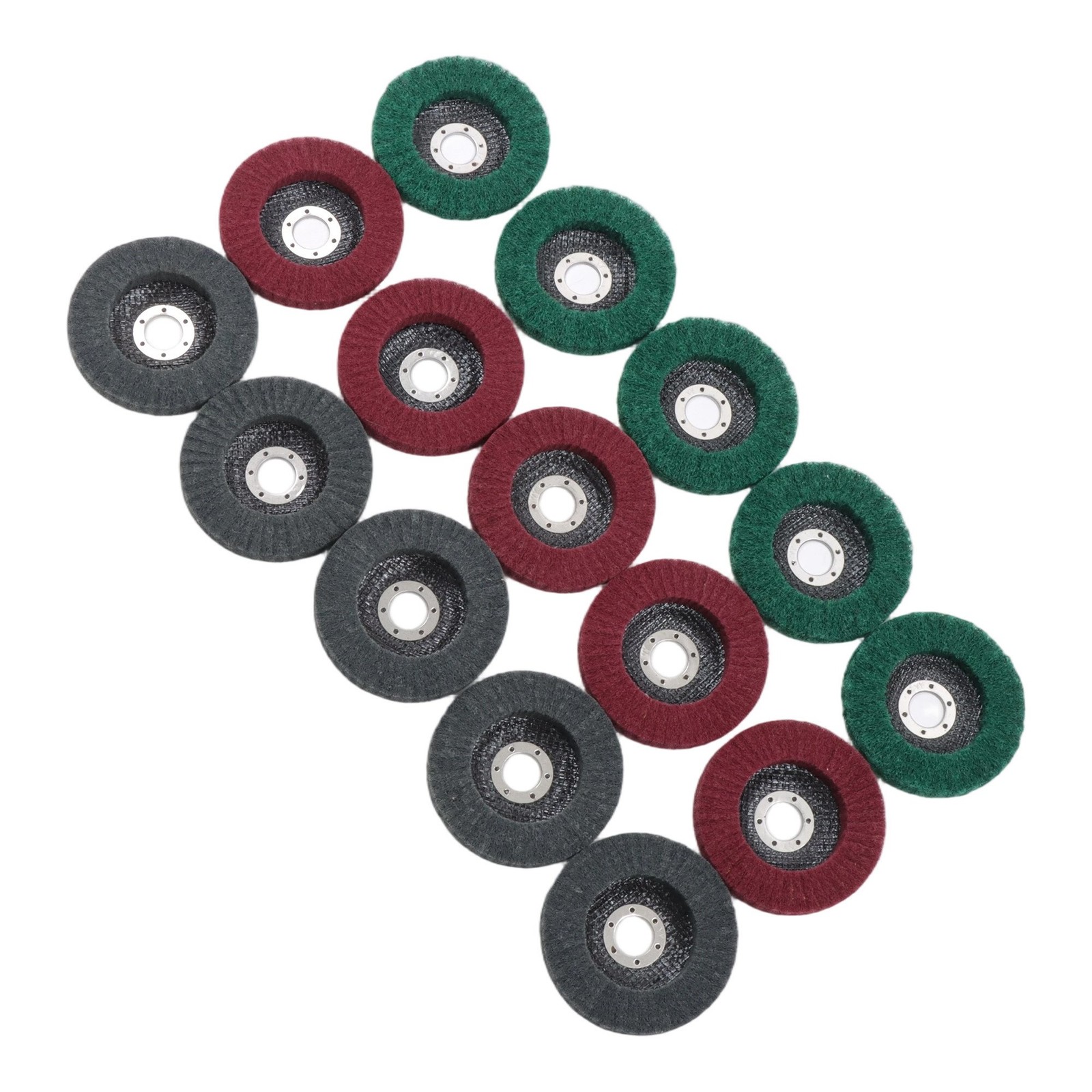 15 Pack: 4-1/2″ Scour Flap Discs Grinding Sanding Discs (180 & 320 & 600 Grit)