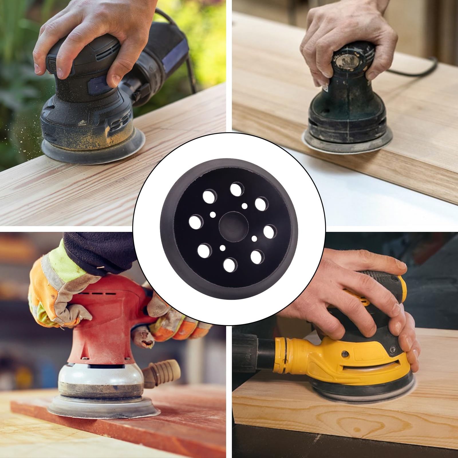 5″ Orbital Sander Replacement Pad for Ryobi RS290,RS280/VS Sander, 5 Inch 8 H…