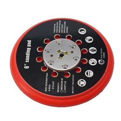 Red And Black Multi Hole Back Up Sanding Pad Replacement For Bosch RSM6045