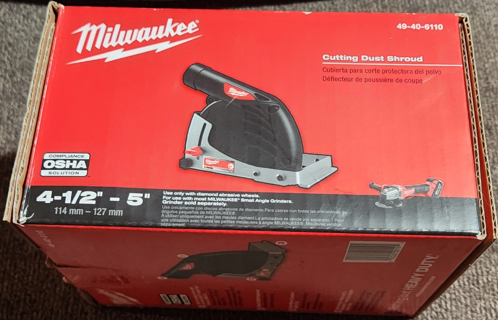 Milwaukee Tool 49-40-6110 Cutting Dust Shroud 4 1/2″ – 5″ NIB