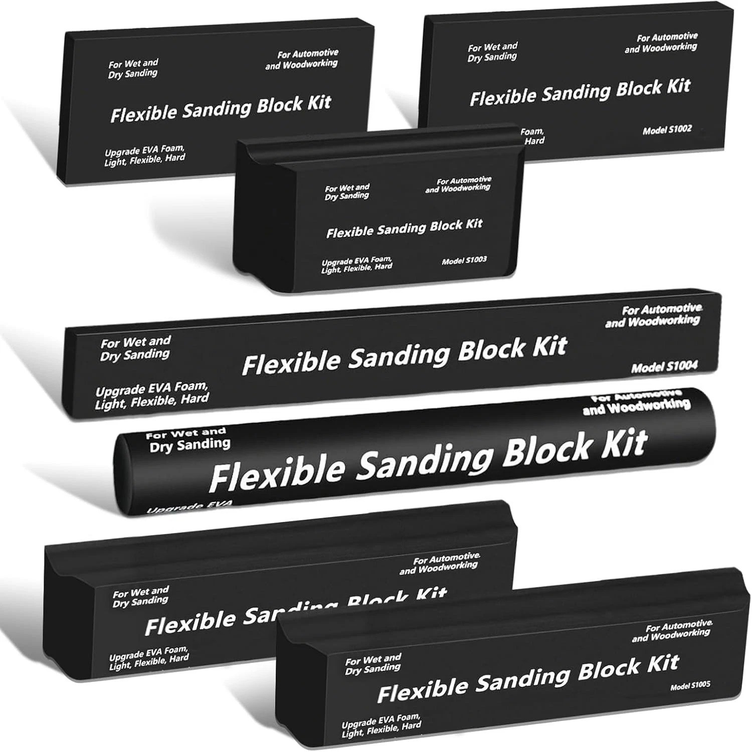 Sanding Block Kit Wet Dry Sanding Blocks Auto Body for Automotive Bodywork
