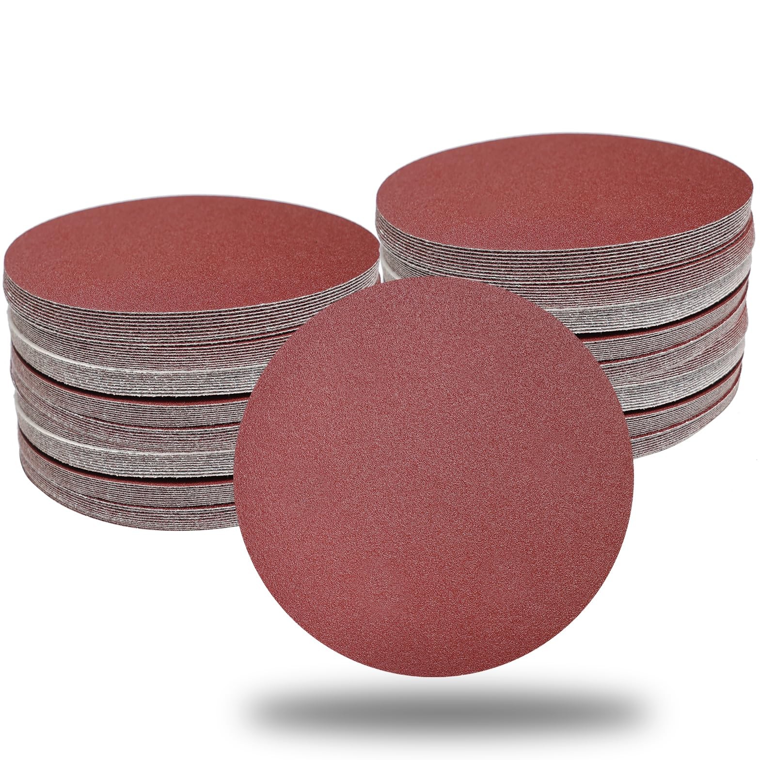 100 PCS 6 Inch No Hole Hook and Loop Sanding Disc Set- 60 80 120 240 400 Grit…