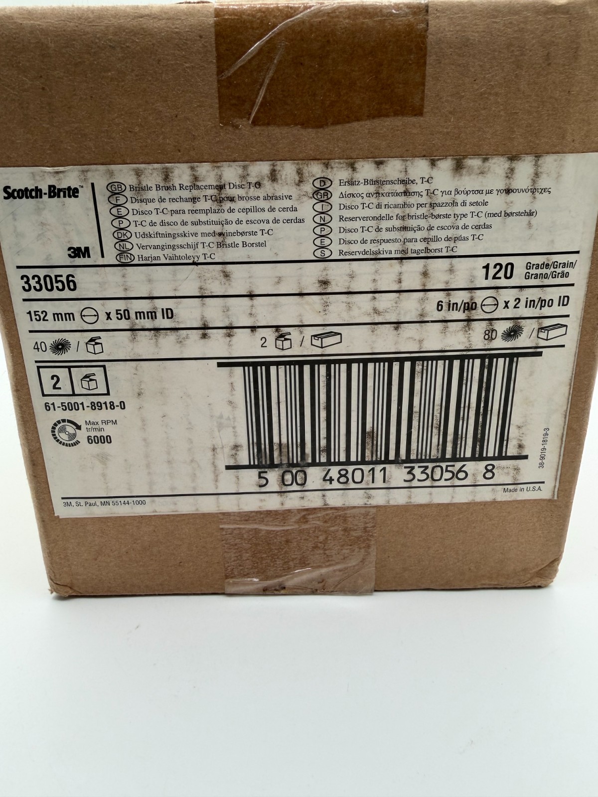 3M Scotch-Brite Radial Bristle Brush Replacement Disc T-C 120 6 in 80/Pack