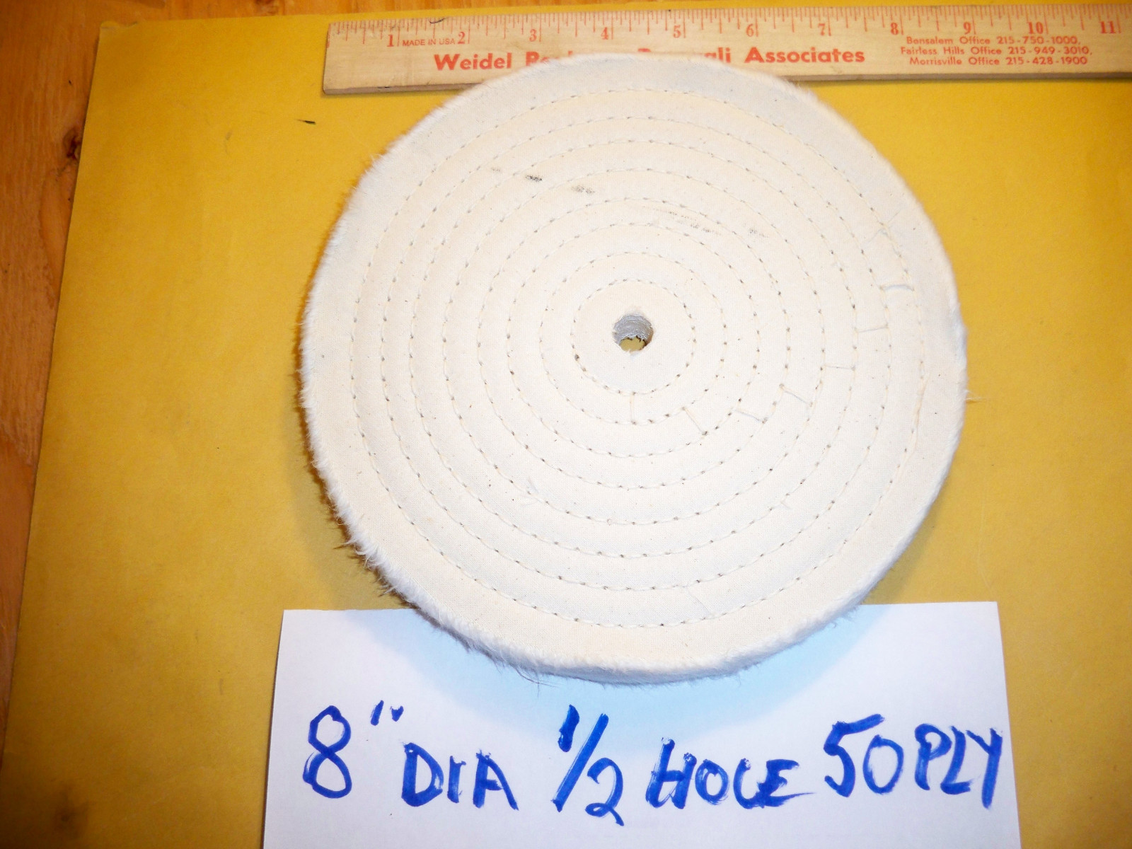8” Buffing Wheel 1/2″ Arbor Hole Extra Thick Polishing for bench grinder A