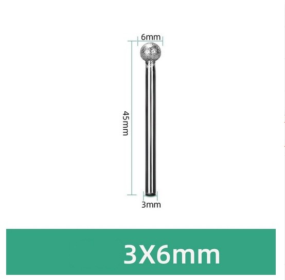 4mm~18mm Diamond Burr Grinding Head Drill 3/6mm Shank Carbide Rotary Tools File