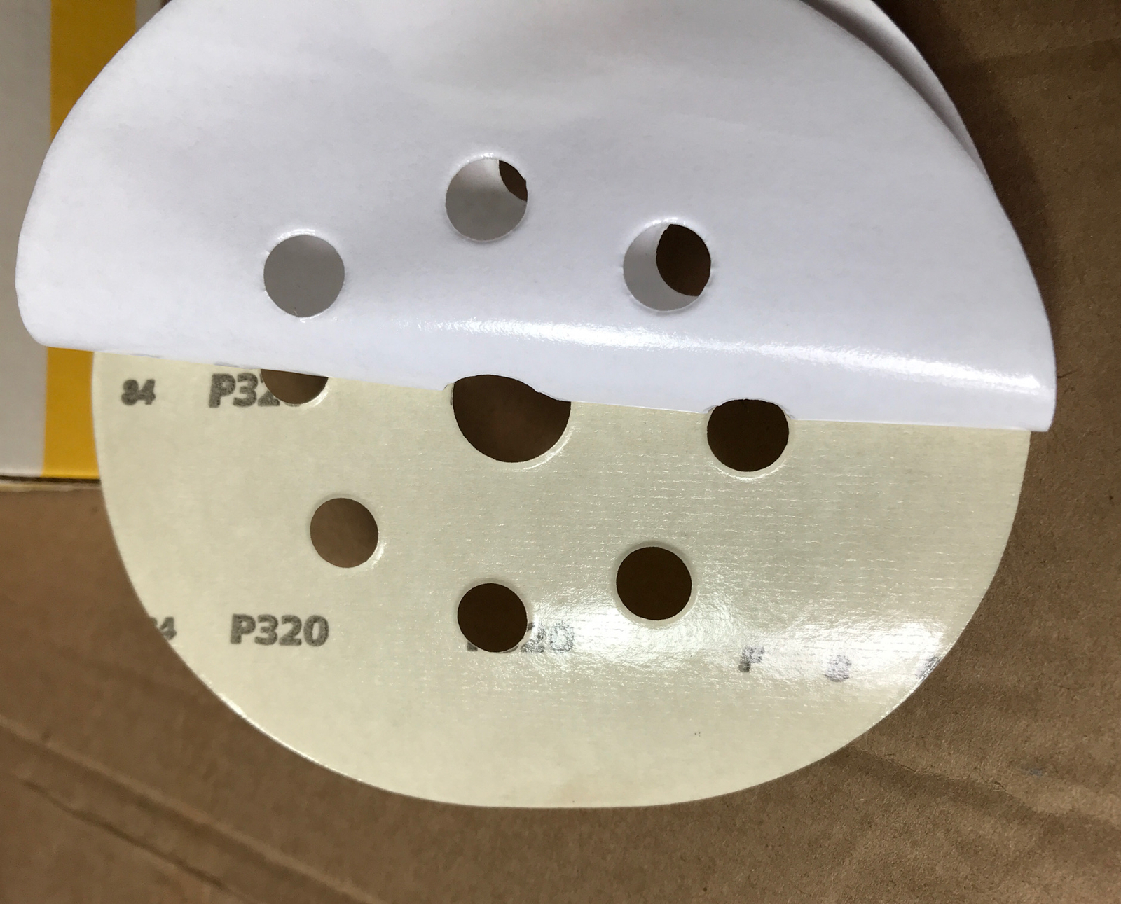 NEW Sia Blue Line 5″ sanding disc, P 320 grit, 100 discs peal and stick 9 hole