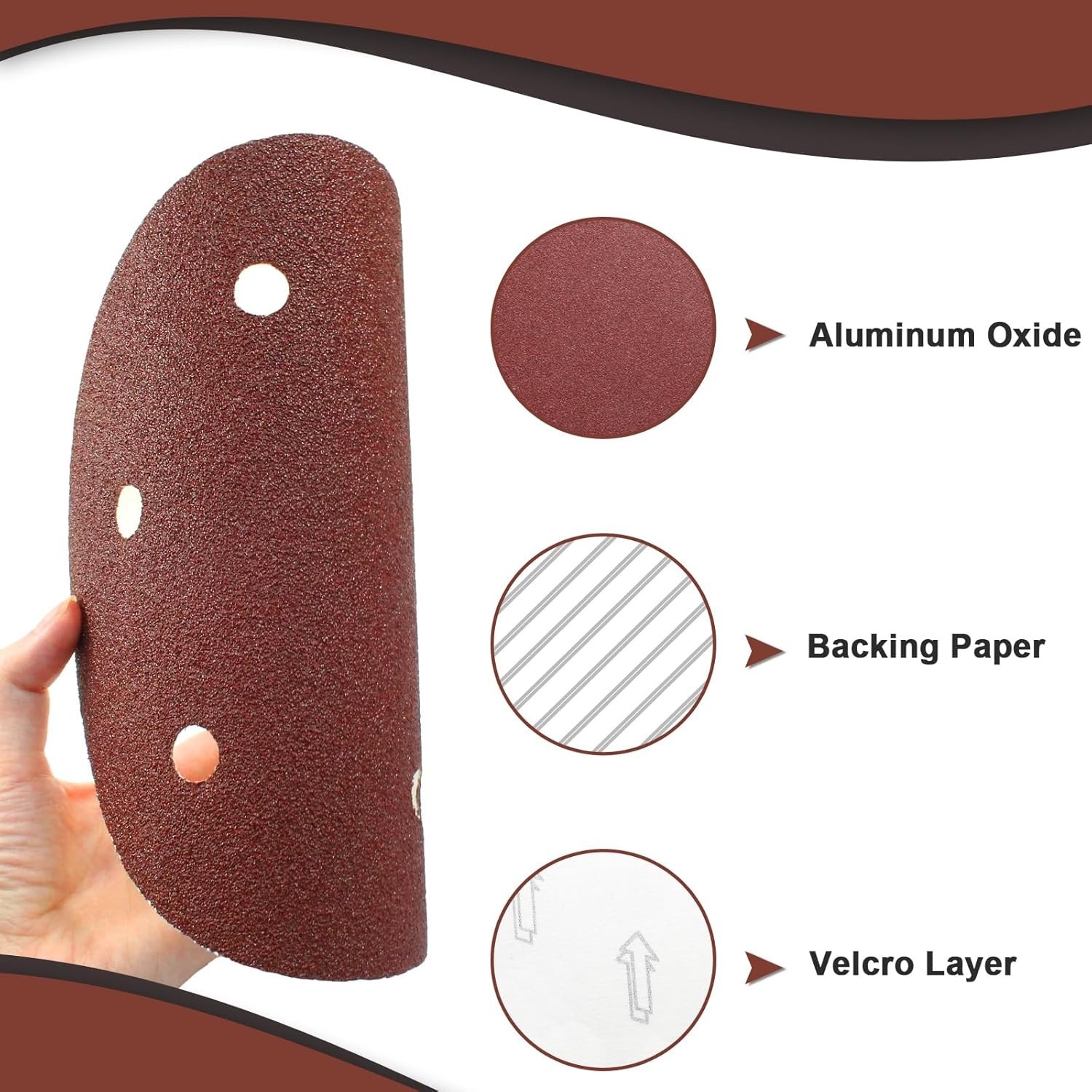 Versatile 12PCS 9 Inch 60 Grit Sanding Discs – Perfect for Wood, Metal, and More