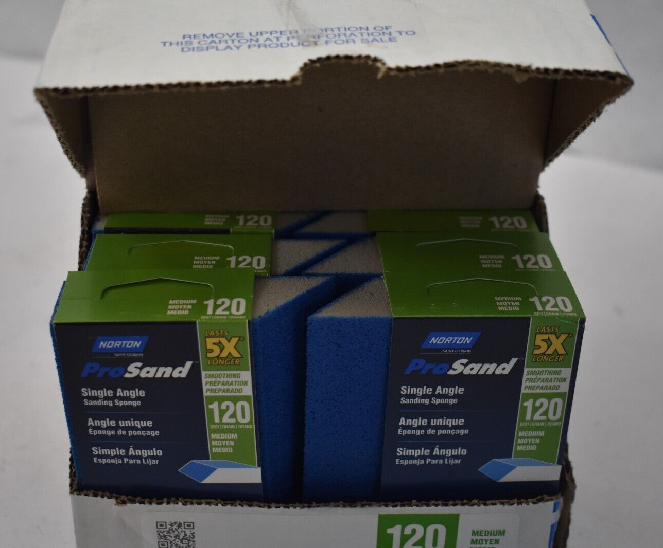 Lot of 16 Norton Saint Gobain ProSand Single Angle Sanding Sponges 120 Grit Med
