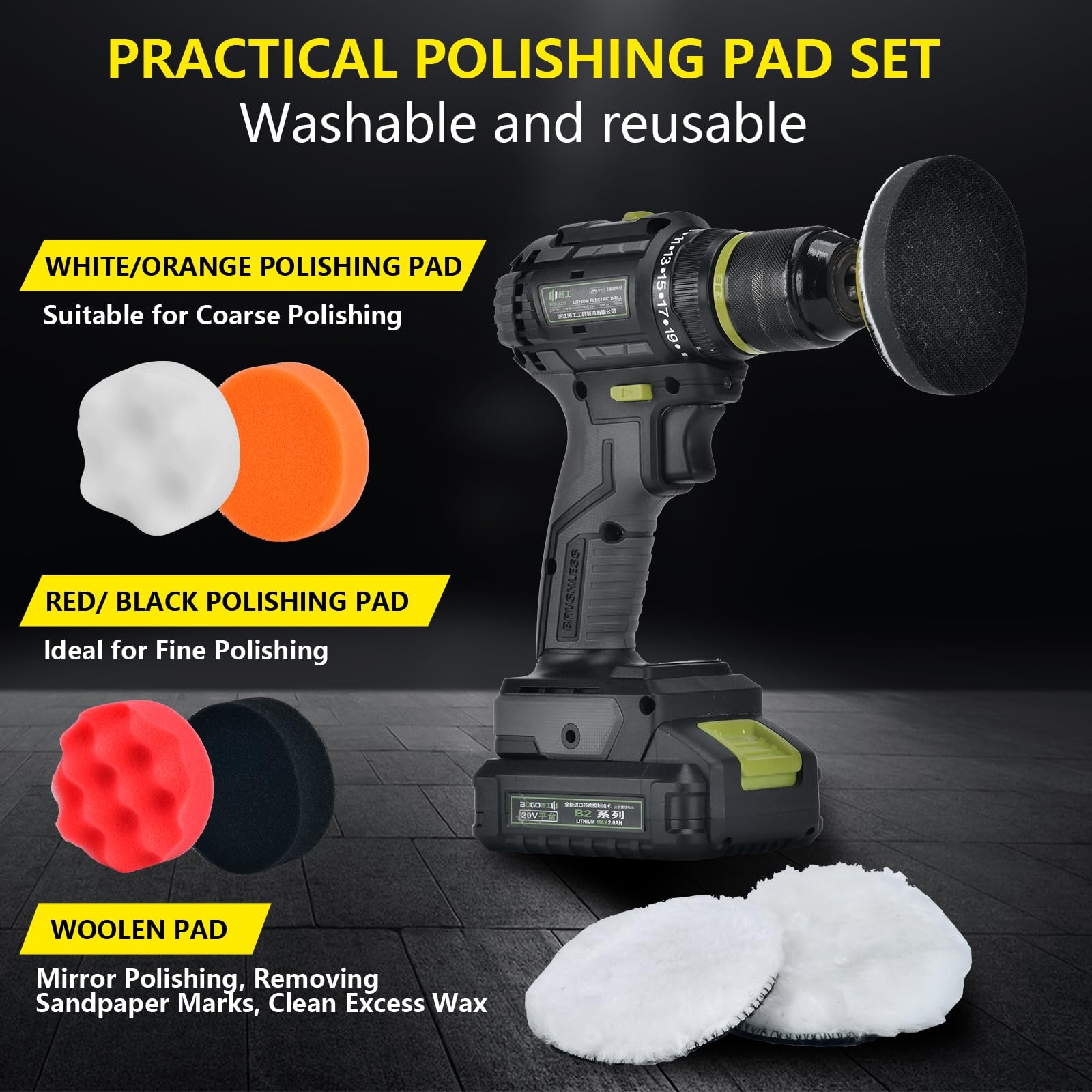 138 Pcs 3 Inch Sanding Disc Kit 60-10000 Grit Polishing Pads For Car Headlight