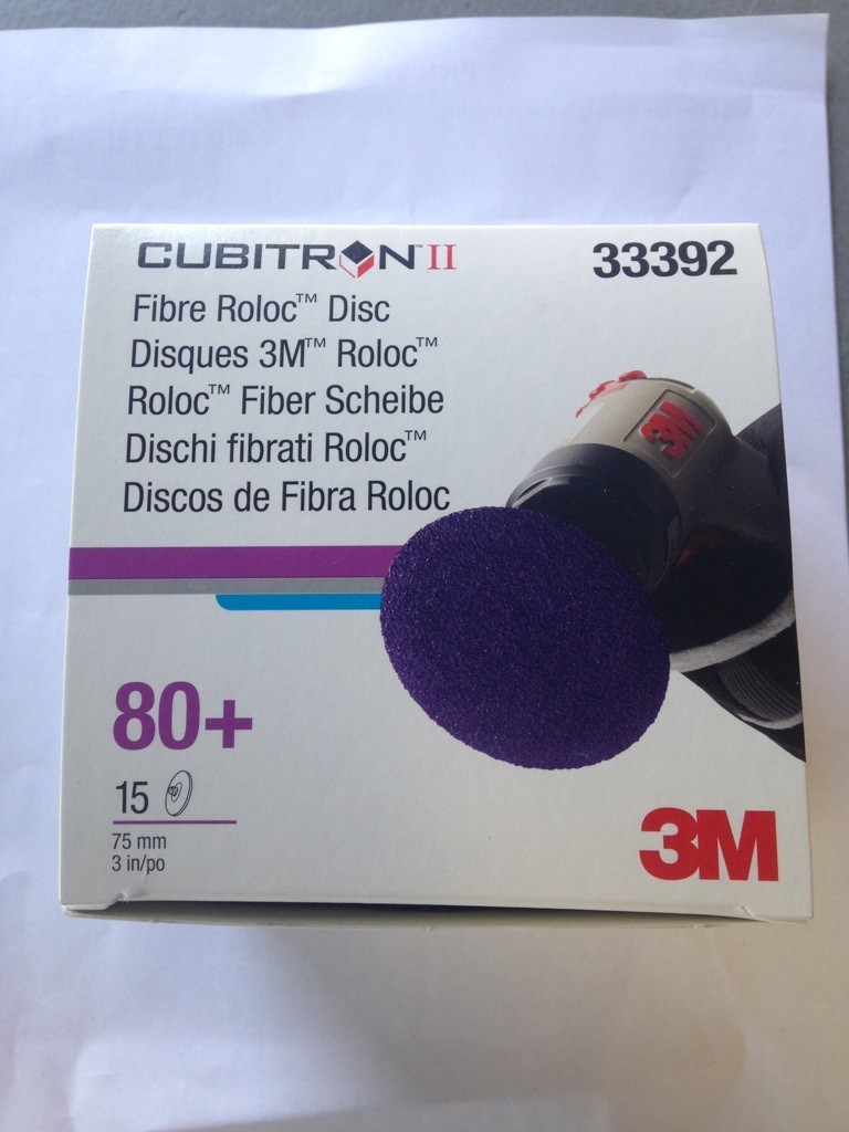 3M Cubitron II Fibre Roloc Disc, 3″ 80+ Grit : 33392