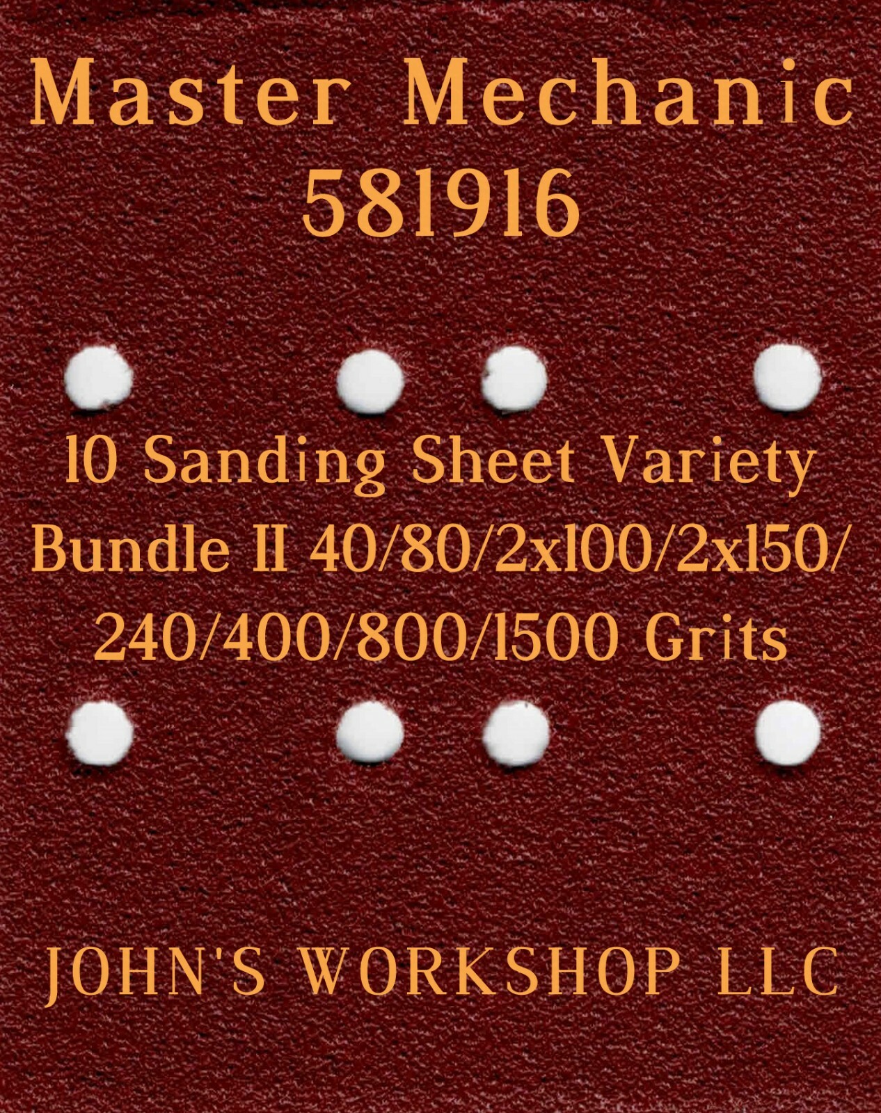 Master Mechanic 581916 – 40/80/100/150/240/400/800/1500 – 10pc Variety Bundle II