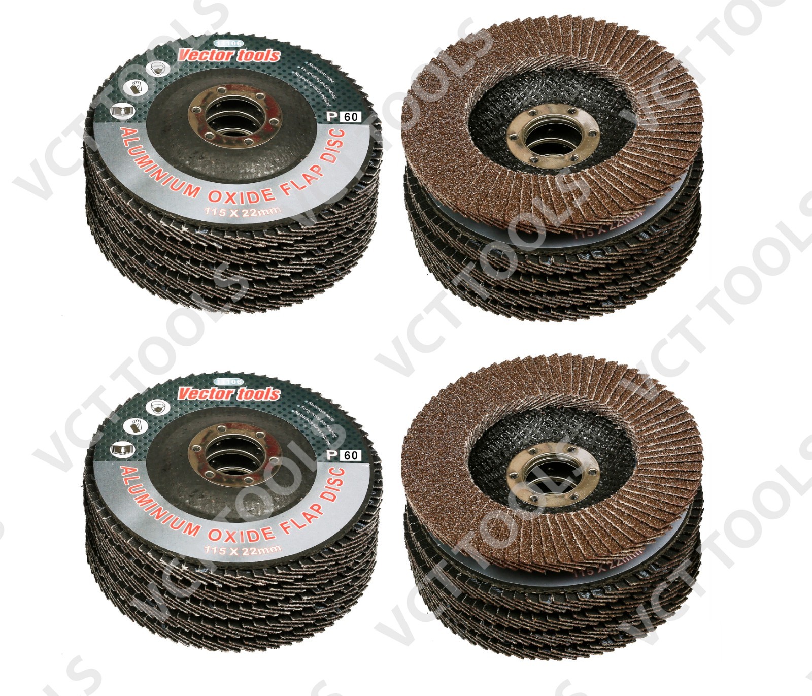 20-Pack 4-1/2″ Flap Discs 40-180 Grit 7/8″ Arbor 13,300 RPM Metal Grinding Wheel