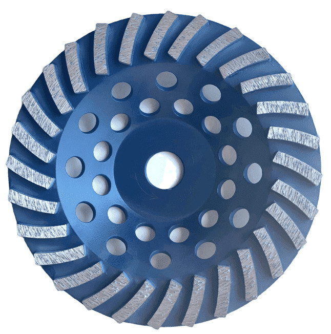 7 Inch Diamond Turbo Cup Wheel Grinding Concrete Masonry 24 Segments Non-Thread
