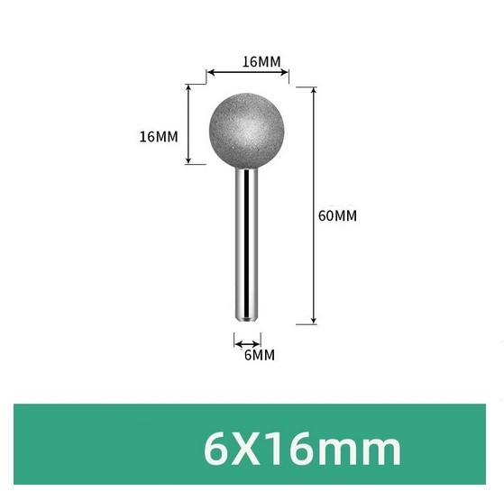4mm~18mm Diamond Burr Grinding Head Drill 3/6mm Shank Carbide Rotary Tools File
