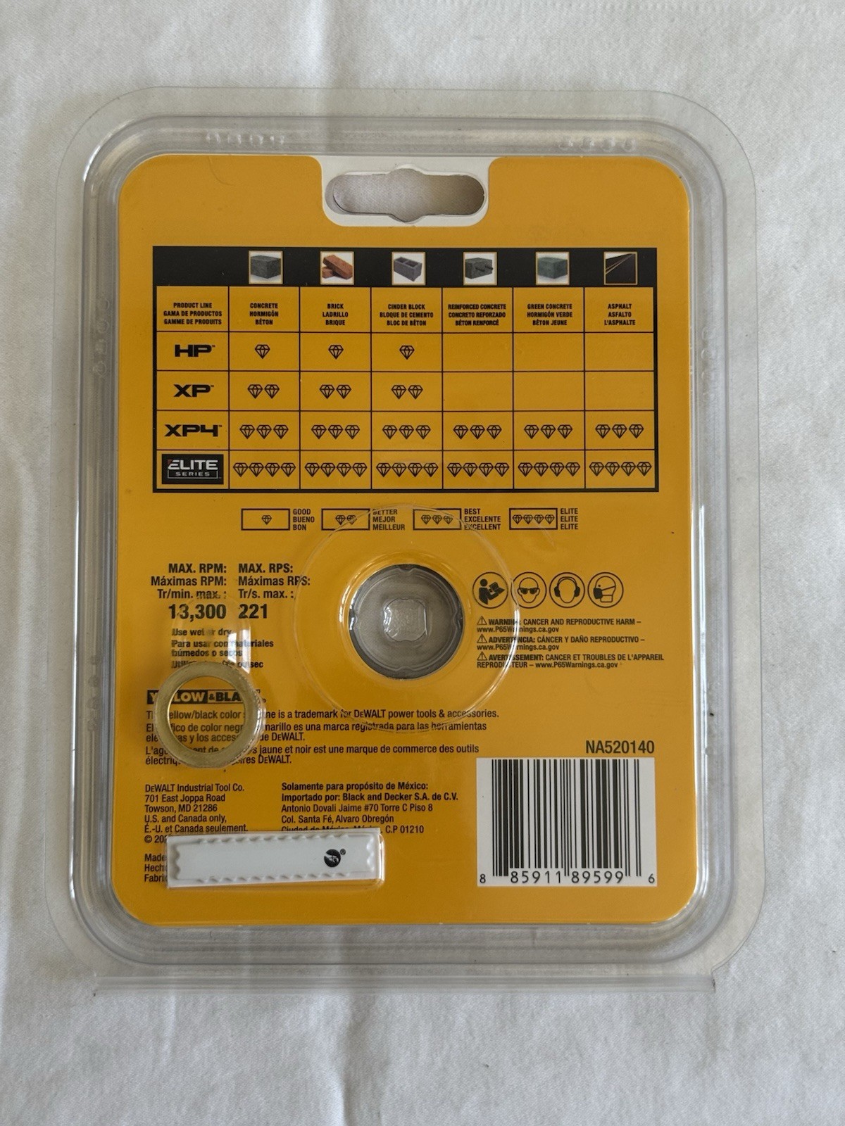 DeWALT DW47227 Elite Series 4.5″ Segmented Diamond Blade Masonry Concrete Brick