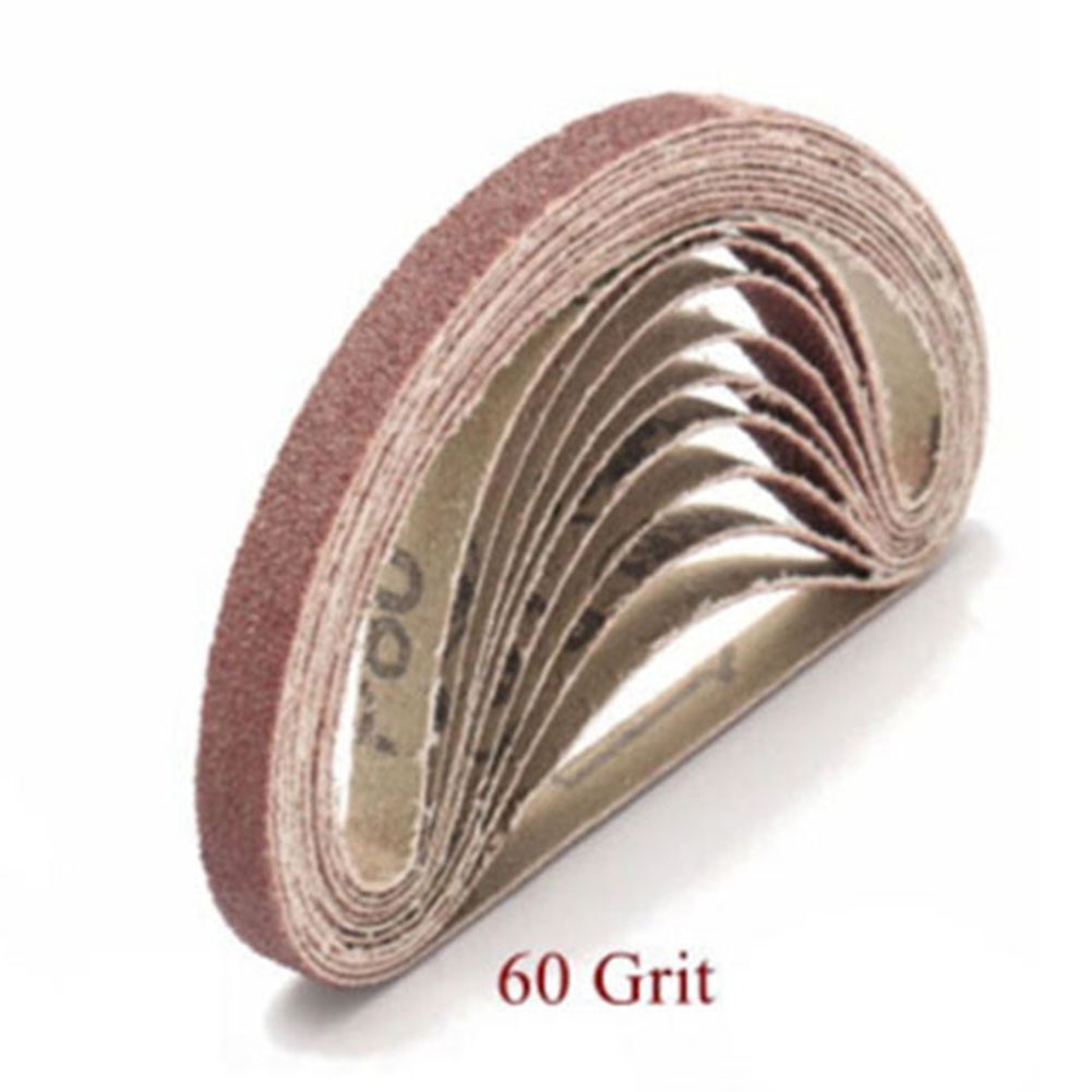 50pcs Set 330mm X 10mm Belt Power Finger File Sander Abrasive Sanding Belts Pack