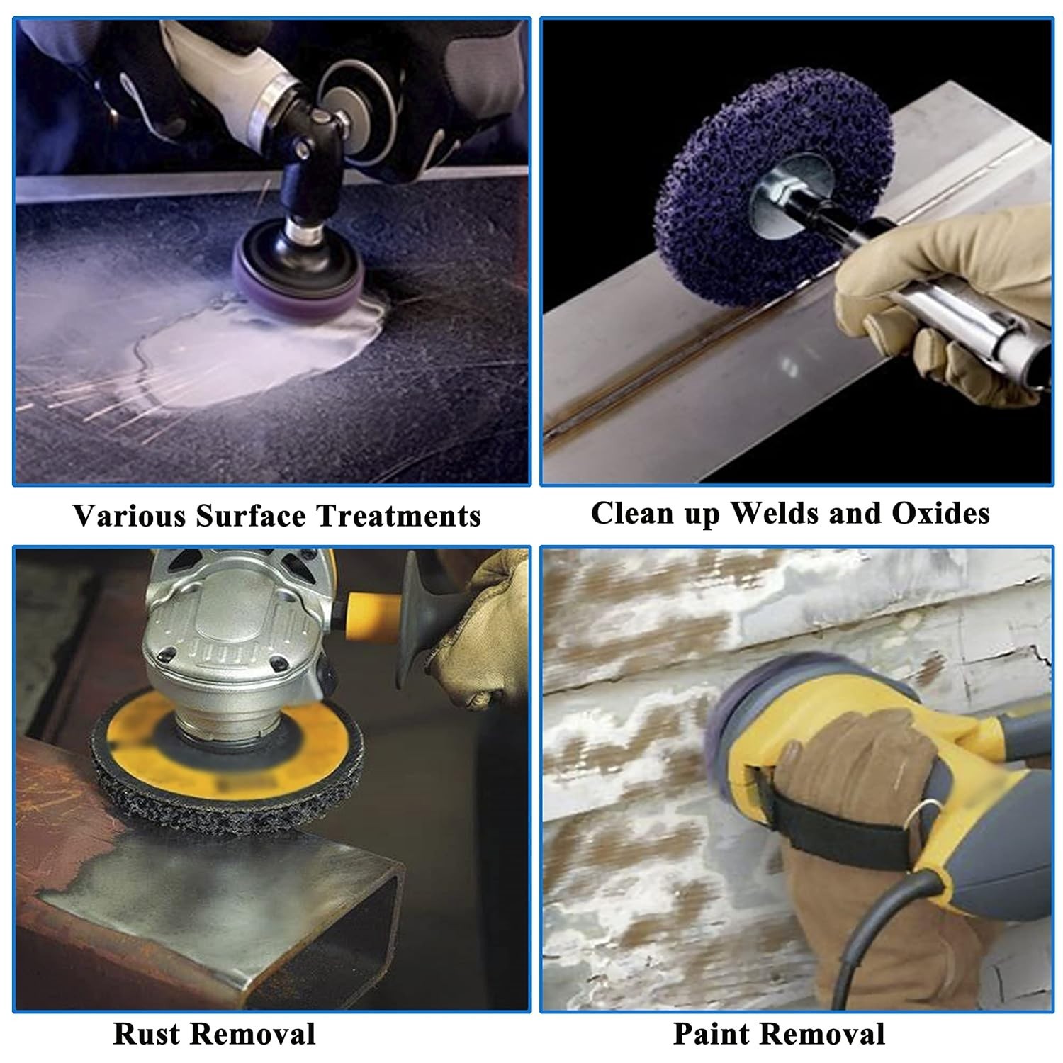 6 Pack of 4” Strip Discs Rust Remover for Angle Grinders – Paint & Oxidation