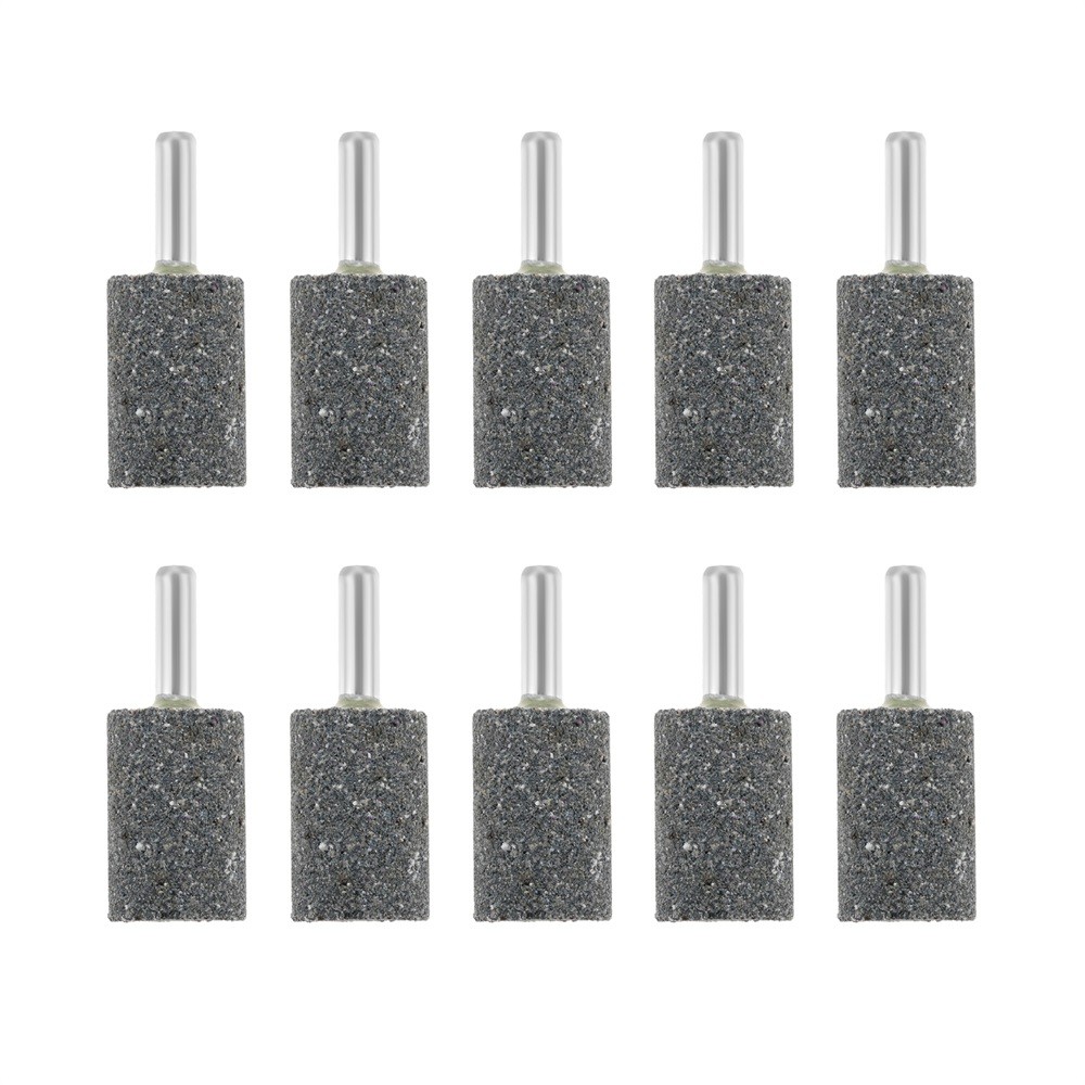10x Rotary Drill Aluminum Oxide 20mm Head 1/4″ Shank Cylindrical Grinding Stones