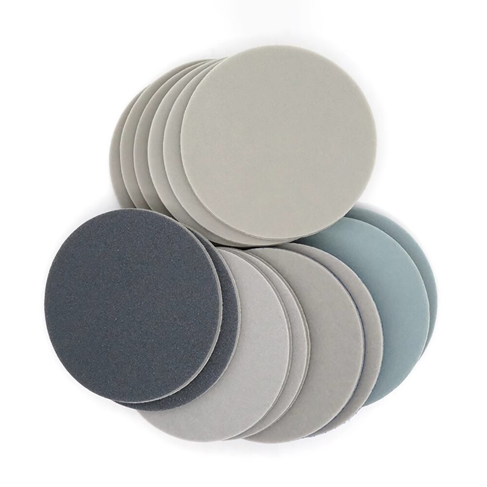 75mm Hook & Loop Sanding Pads Disc Wet Dry Foam Sponge Sandpaper 300#-3000# Grit