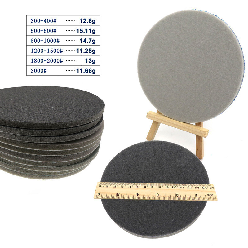 6 Inch 150mm Wet Dry Sponge Sandpaper Foam Abrasive Sanding Discs 300-3000 Grit