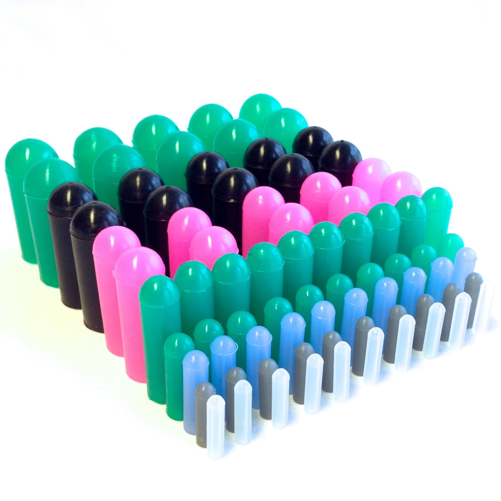 160 Piece Silicone Rubber Plug and Cap Set 1/16″ to 3/4″ Range for Powder Coat