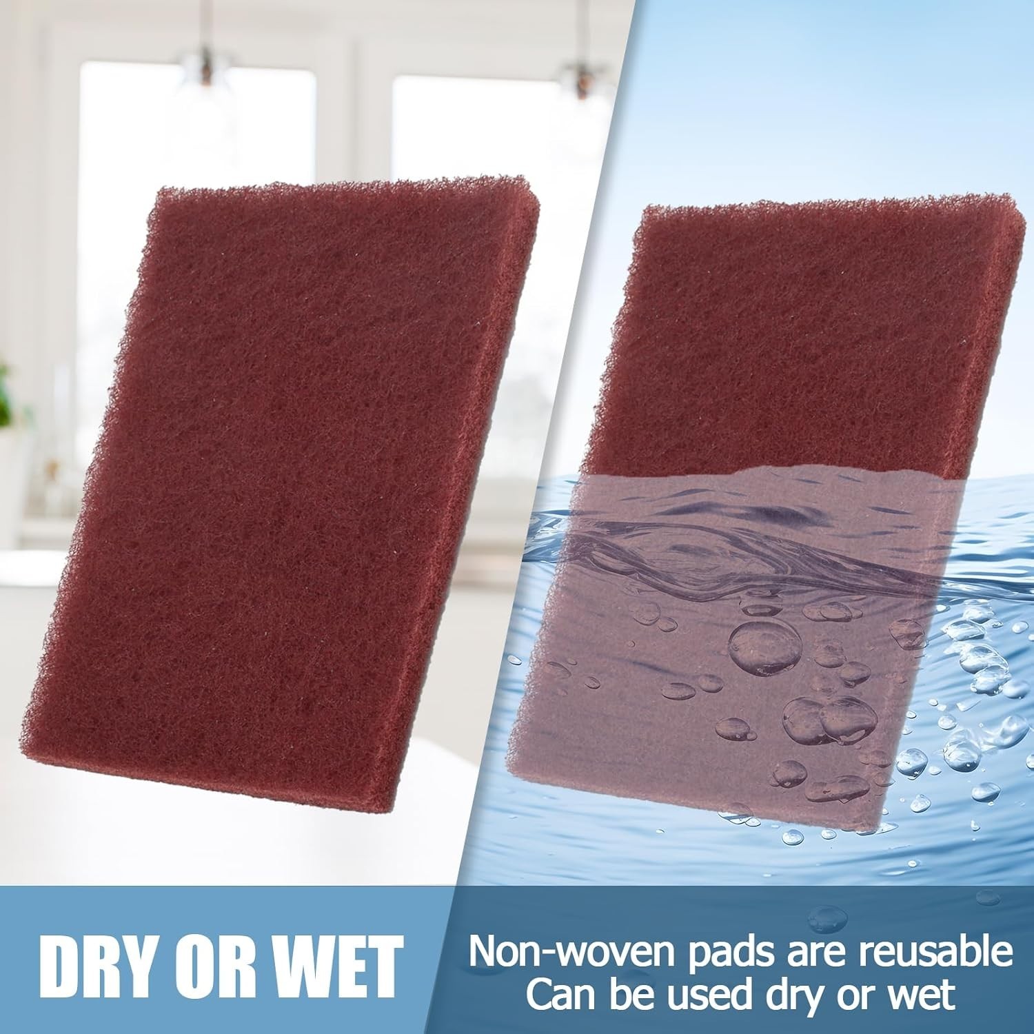 Multi-Use Red Scuff Pads 6-Pack – Perfect for Upholstery and Surface Finishing