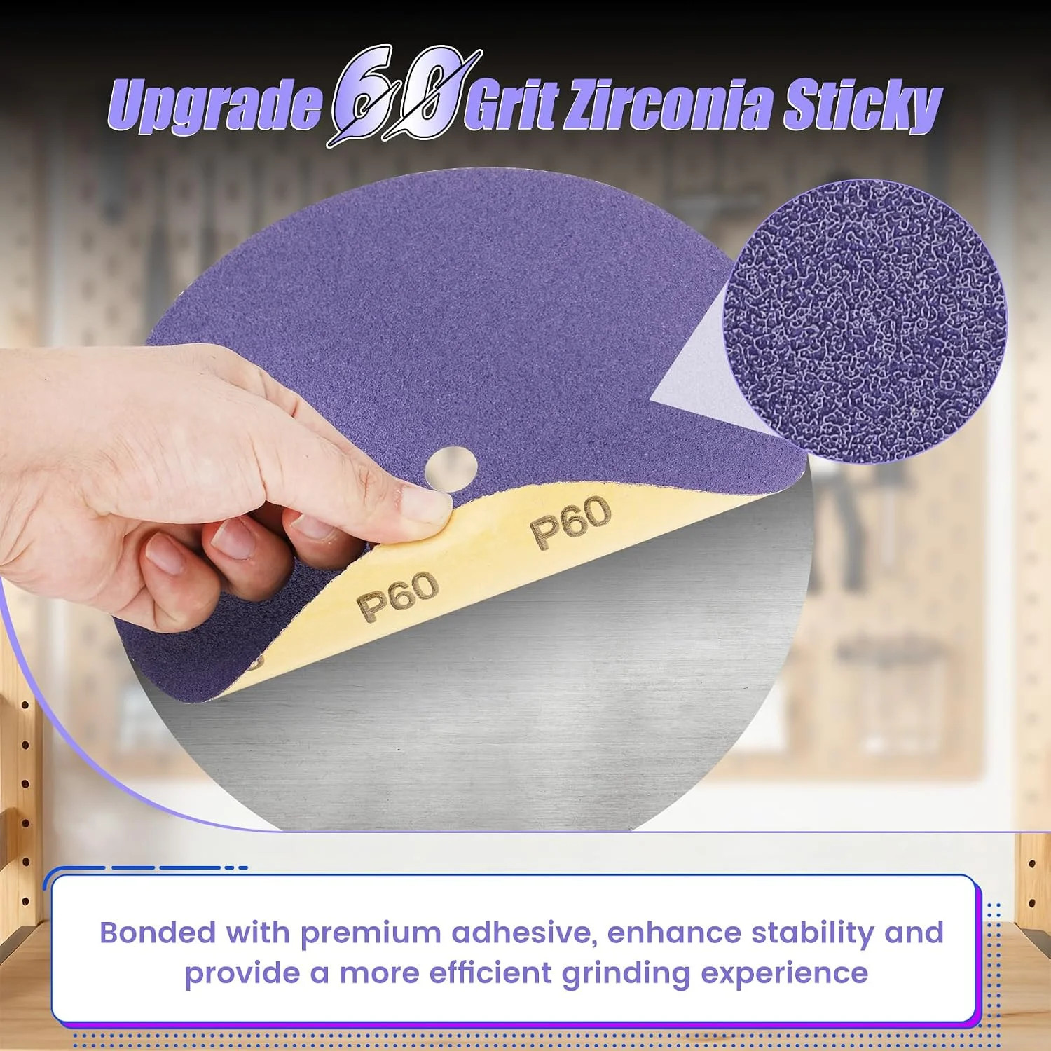 30 Pack 9″ Sanding Disc for 1HP 750W Lawn Mower Blade Sharpener | 60 Grit Zircon