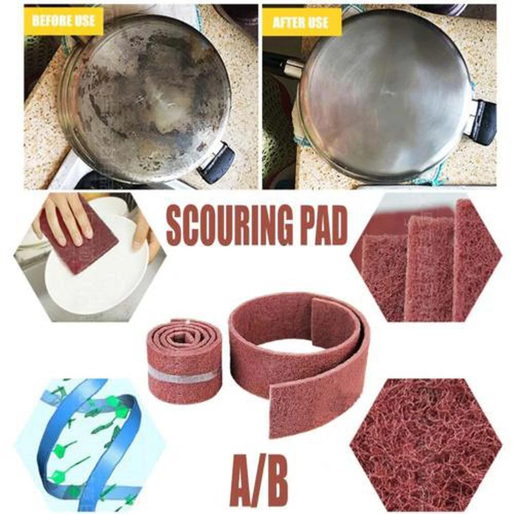 1PC Dish Washing Brush Scouring Pad Emery Scrubber Sink Pot Bowl Stoves Plate Cu