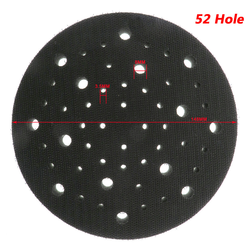 6″ 150mm Interface Pad 6/15/17/52/53/70 Hole Hook and Loop Soft Foam Pad Sander