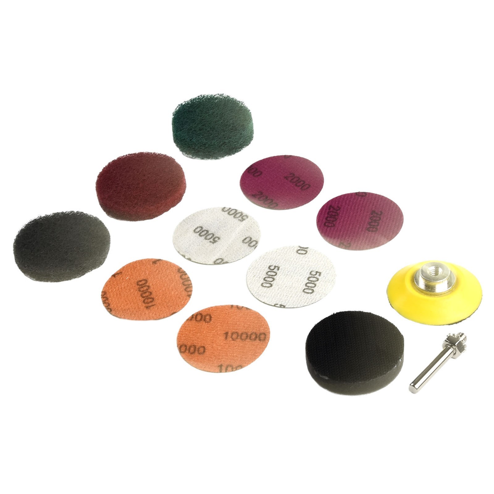 2 Inch Headlight Polishing Scouring Pad Restoration DIY Kit For Electric Drill