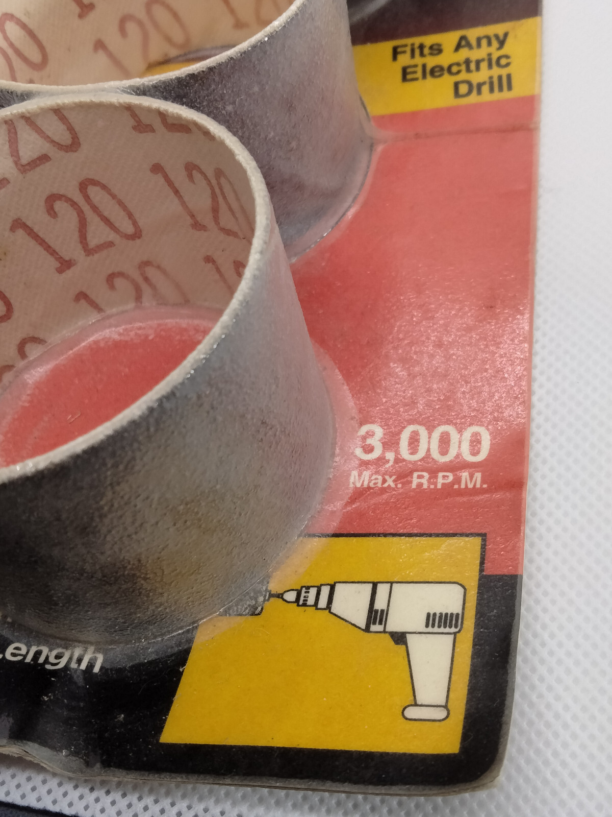 Gator Grit Drum Sander Refill For Electric Drill – Fine 120 Grit – 2″ by 1 1/2″