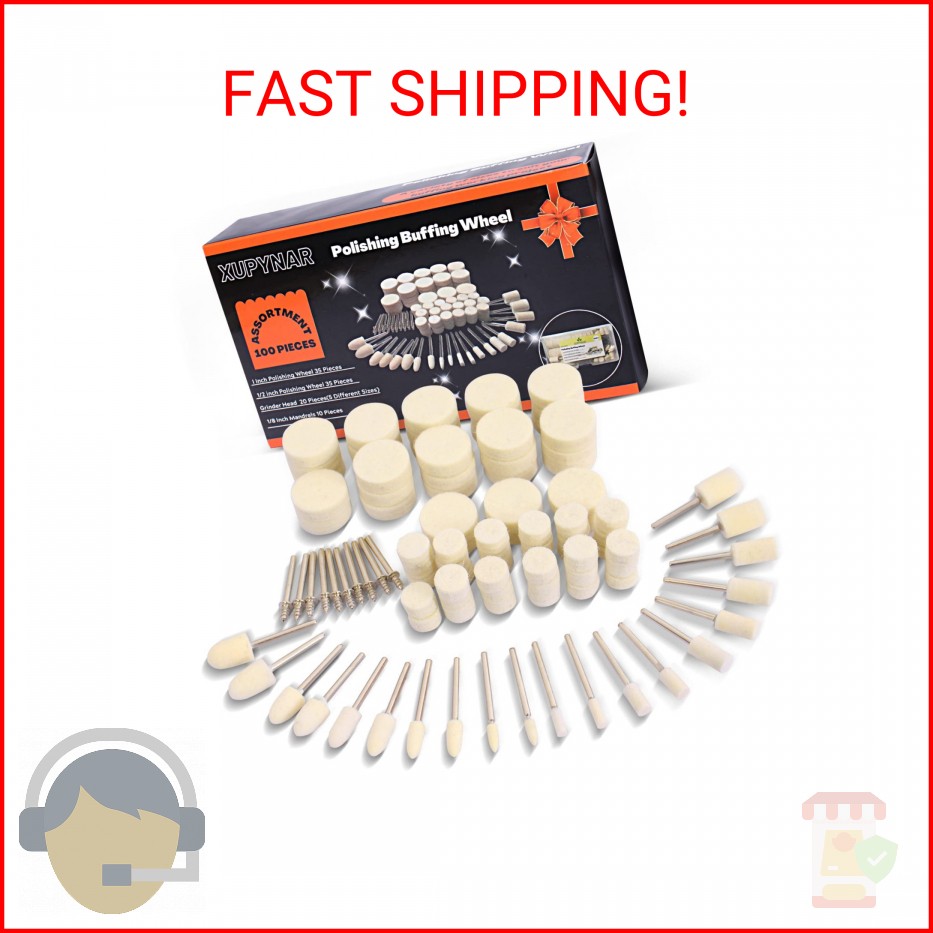 XUPYNAR 100PCS Polishing Buffing Wheel for Dremel Polishing Kit, Polishing Wheel