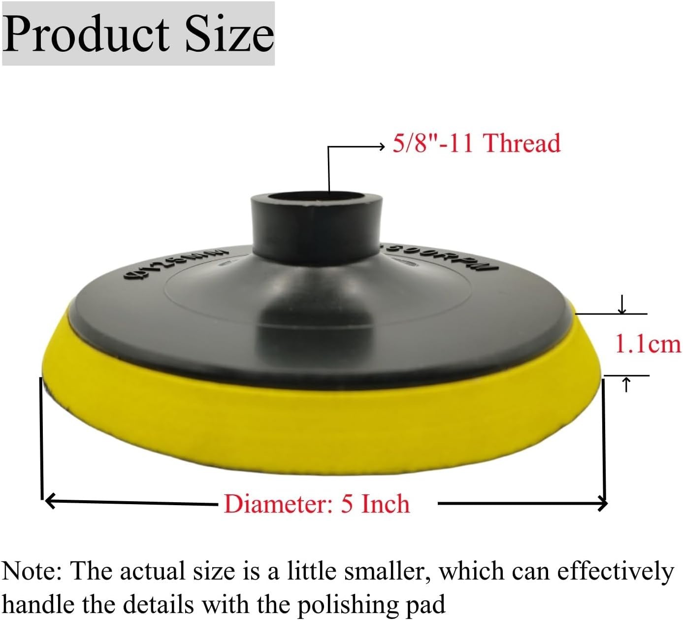 Effortless 5 Inch Hook and Loop Backing Pad – Perfect for Car, Wood, and More