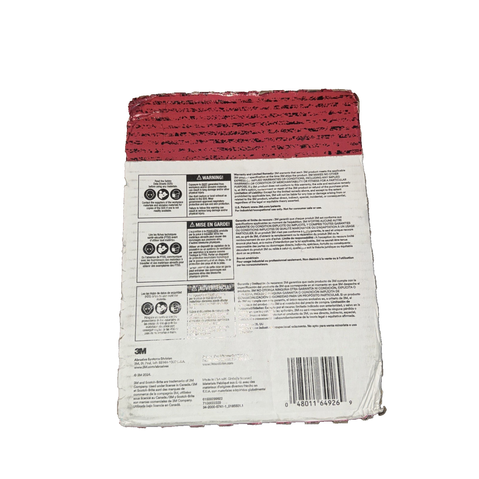 3M Scotch-Brite Hand Pad 7447 PRO – Surface Preparation Pad – Box of 20