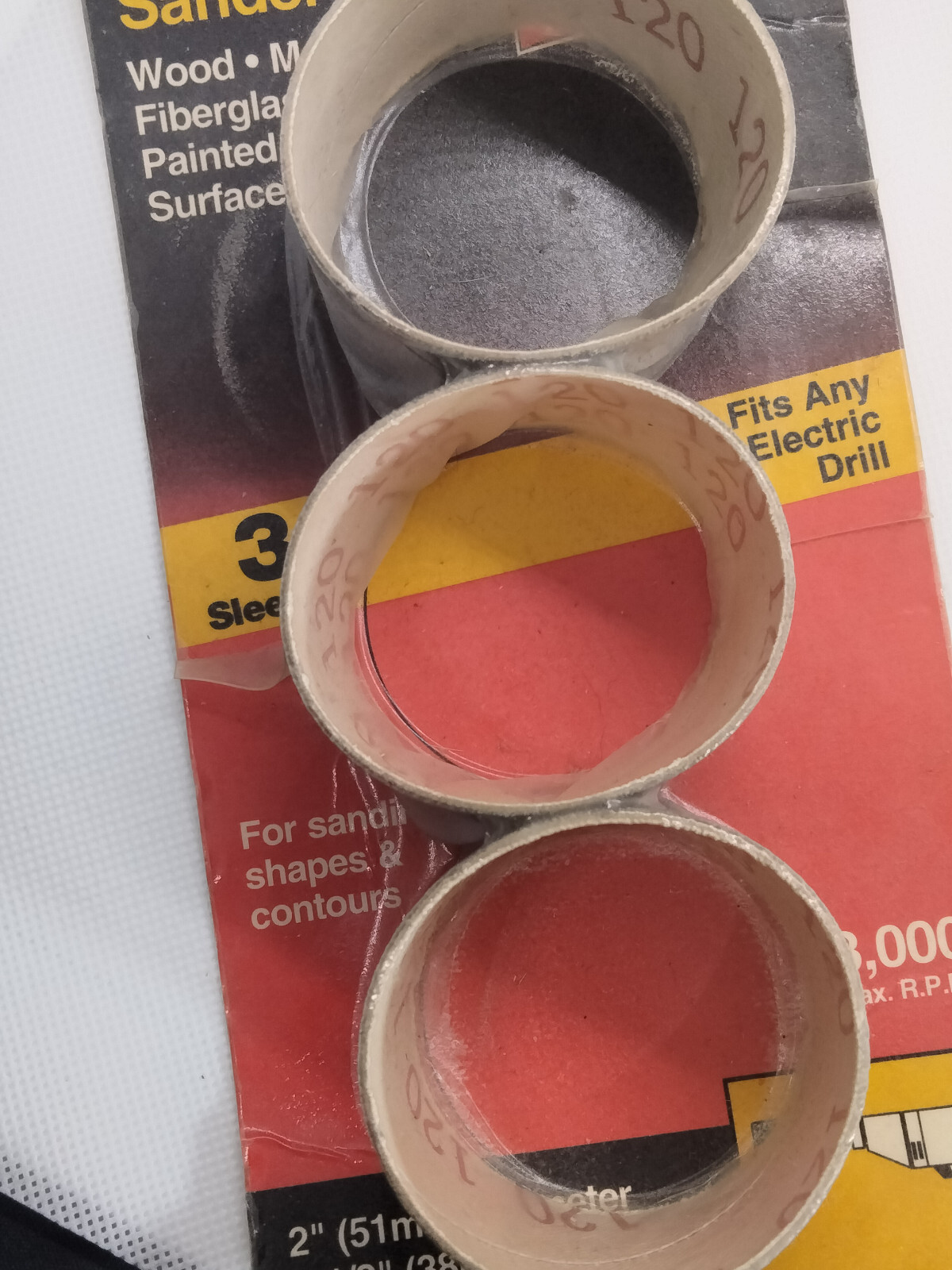 Gator Grit Drum Sander Refill For Electric Drill – Fine 120 Grit – 2″ by 1 1/2″