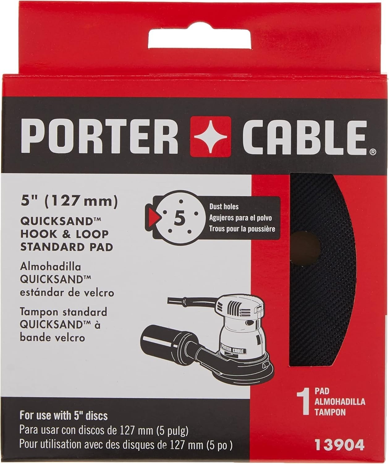 5-Inch Medium Grit Hook And Loop Pad for Model 333 – Enhanced Dust Collection