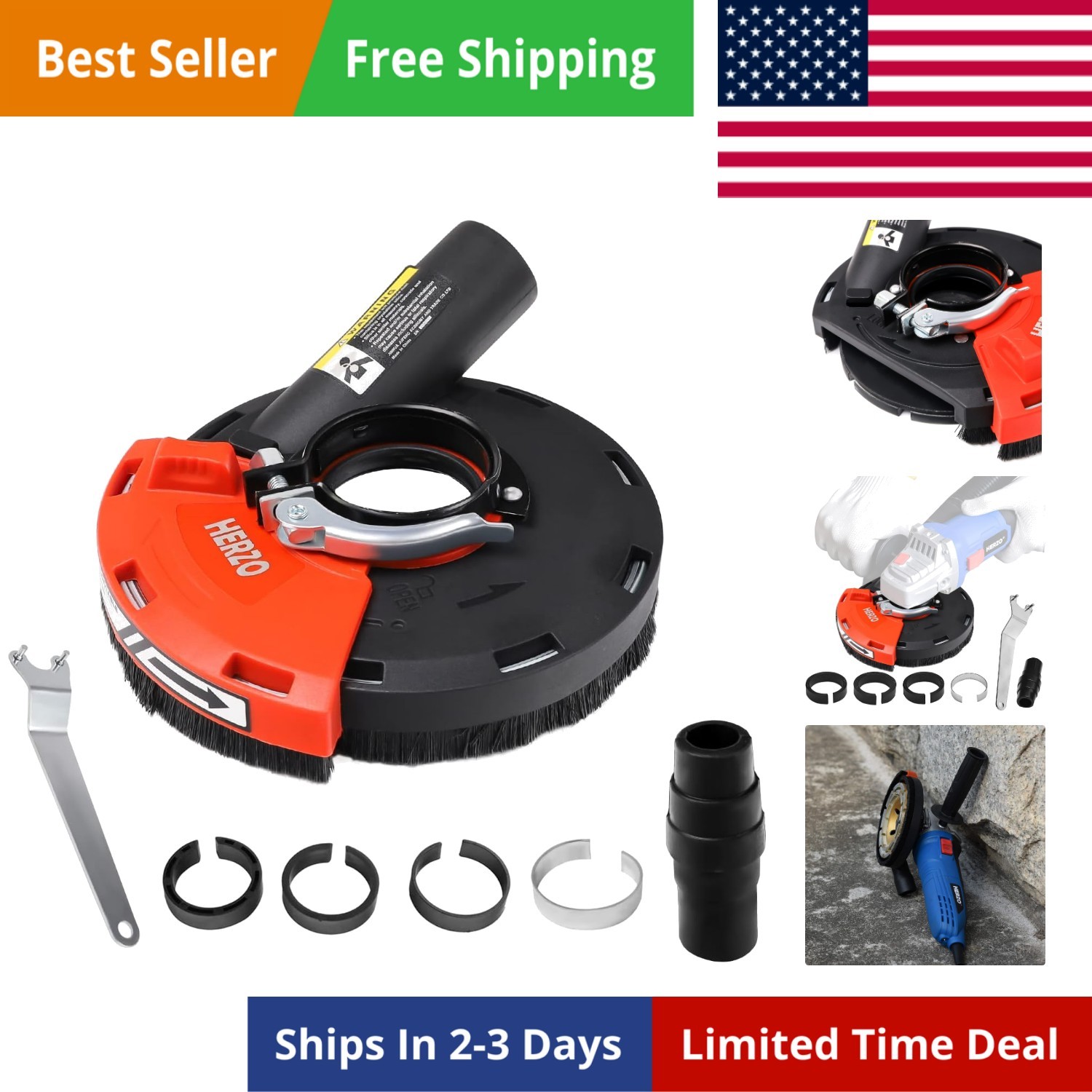 Dust Shroud for Angle Grinder 4/4.5/5 inch Universal Surface Grinding Shroud …