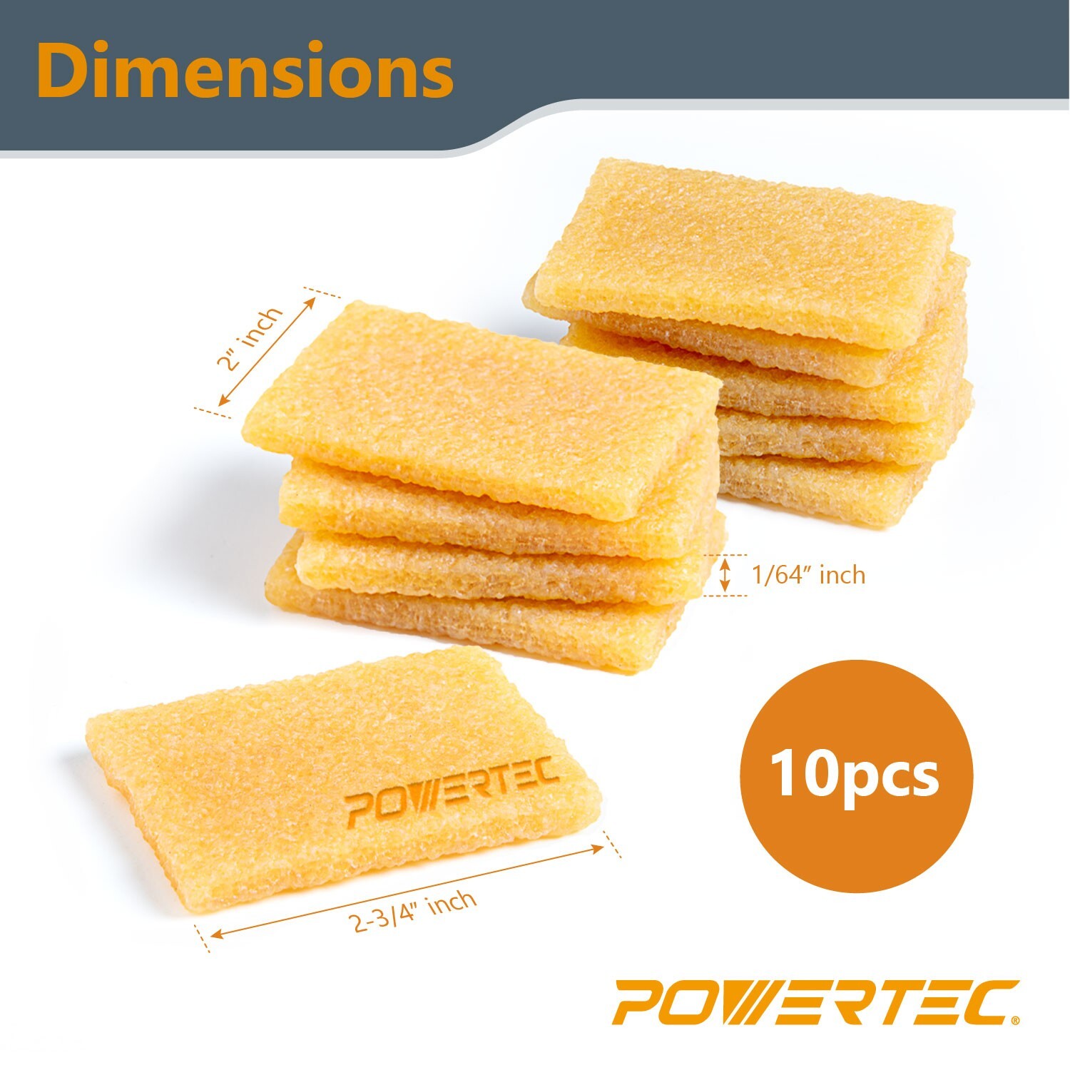 POWERTEC Abrasive Belt Cleaner for Sanding Belts, Discs & Sandpapers, 10 Pack